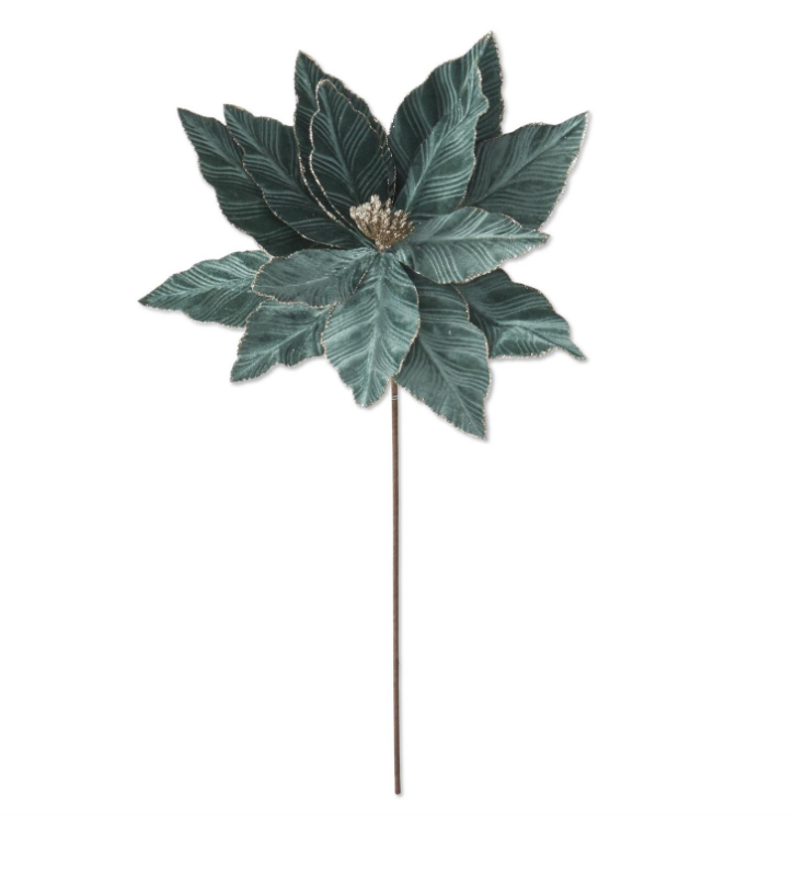 Dusty Green Poinsettia Stem